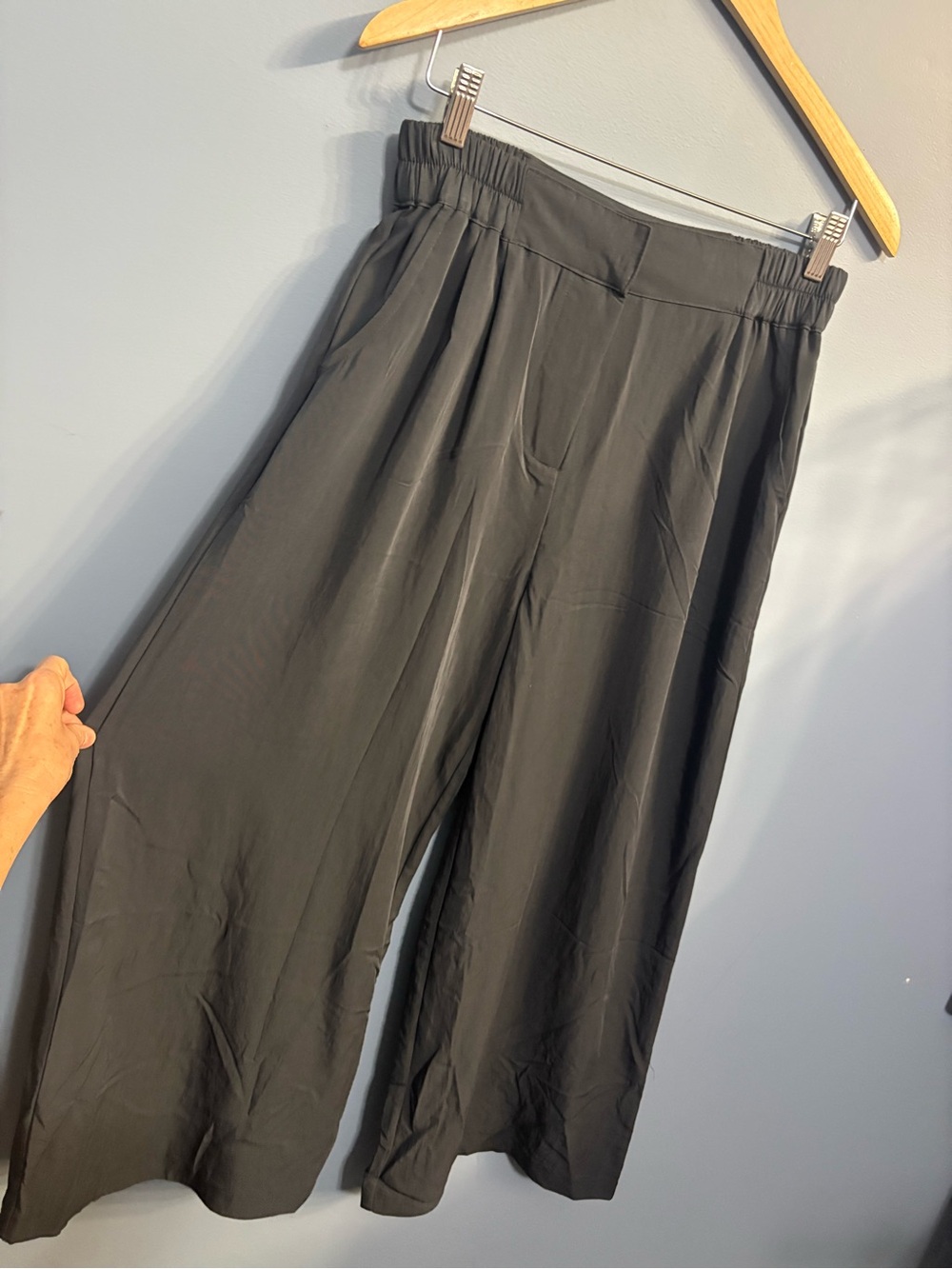 Umgee Navy Wide-Leg Pull-On Pants